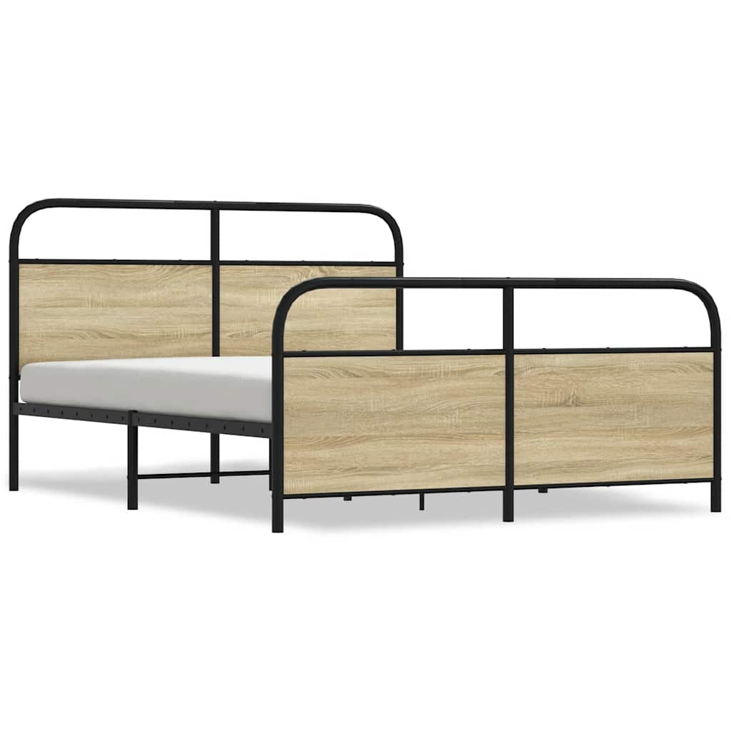 Giroletto senza Materaso in Metallo Rovere Sonoma 150x200 cm | homemem39