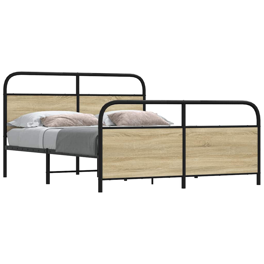 Giroletto senza Materaso in Metallo Rovere Sonoma 150x200 cm | homemem39