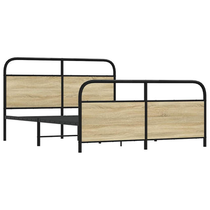 Giroletto senza Materaso in Metallo Rovere Sonoma 160x200 cm | homemem39