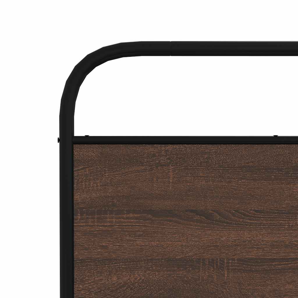 Giroletto senza Materaso in Metallo Rovere Marrone 200x200 cm | homemem39