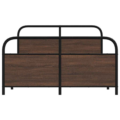 Giroletto senza Materasso in Metallo Rovere Marrone 140x190 cm