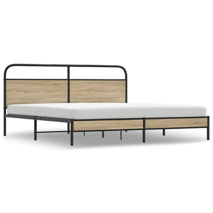 Giroletto senza Materaso in Metallo Rovere Fumo 200x200 cm | homemem39