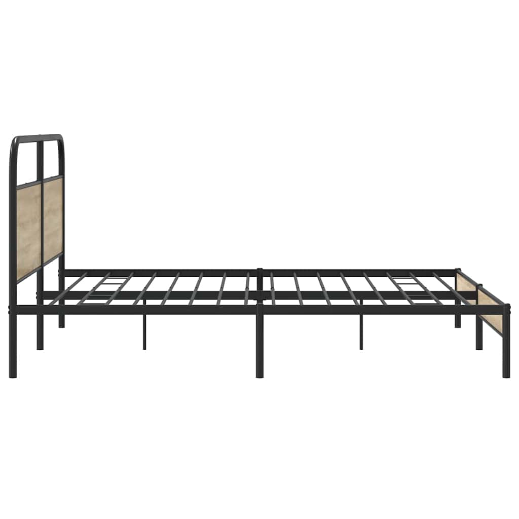 Giroletto senza Materaso in Metallo Rovere Fumo 200x200 cm | homemem39