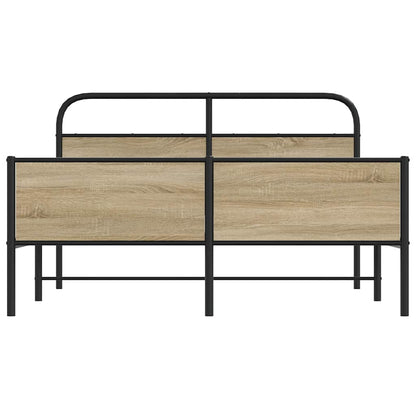 Giroletto senza Materaso in Metallo Rovere Fumo 160x200 cm | homemem39