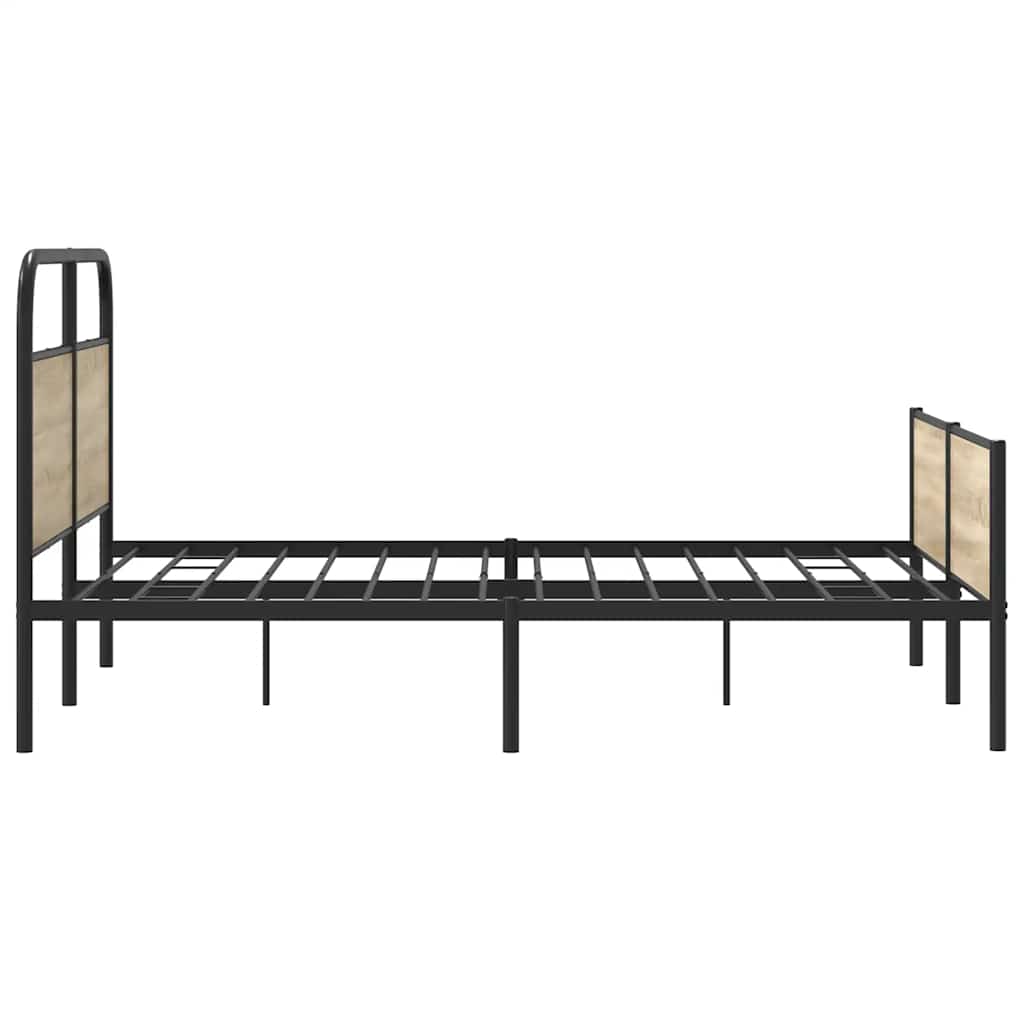 Giroletto senza Materaso in Metallo Rovere Fumo 160x200 cm | homemem39