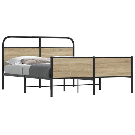 Giroletto senza Materaso in Metallo Rovere Fumo 160x200 cm | homemem39