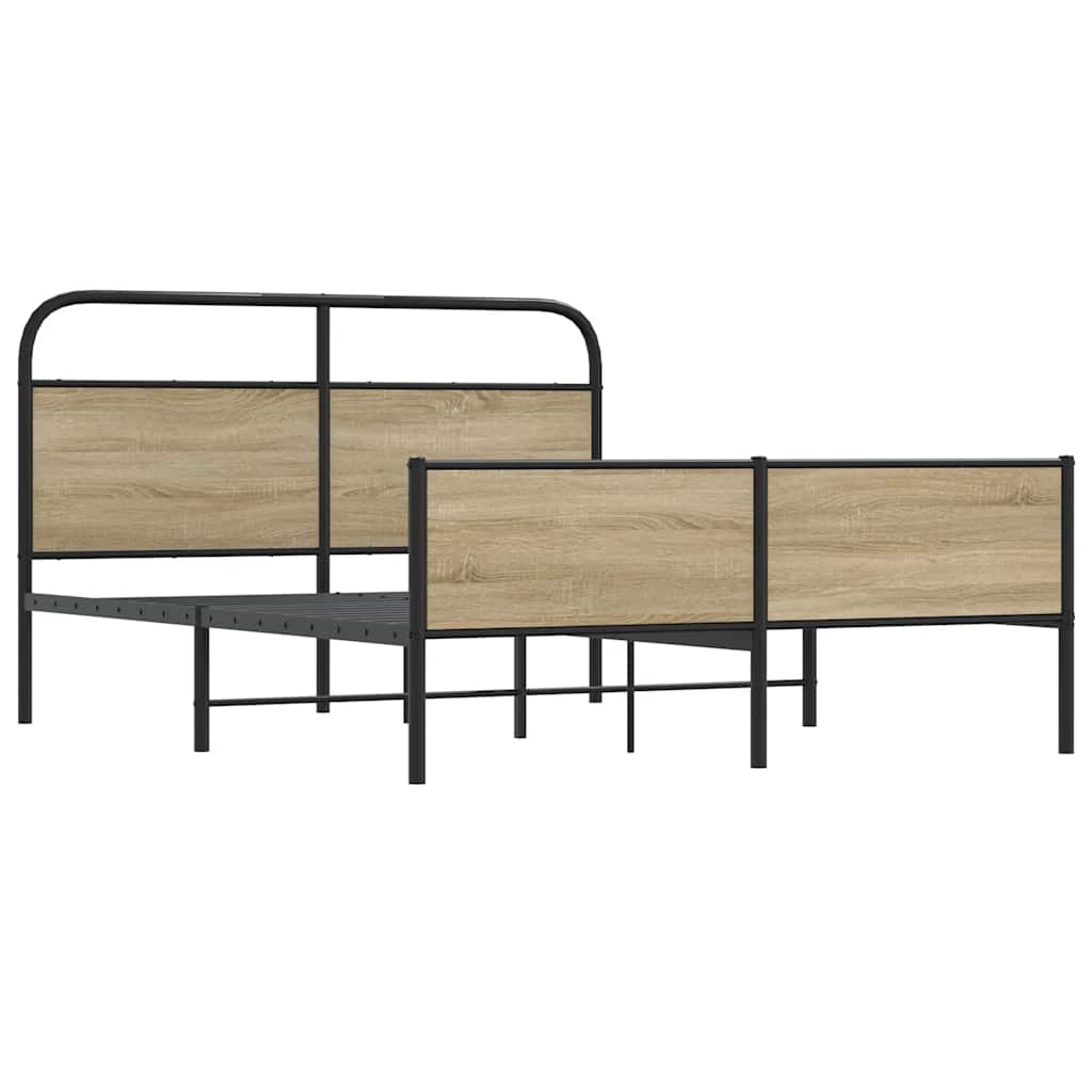 Giroletto senza Materaso in Metallo Rovere Fumo 180x200 cm | homemem39