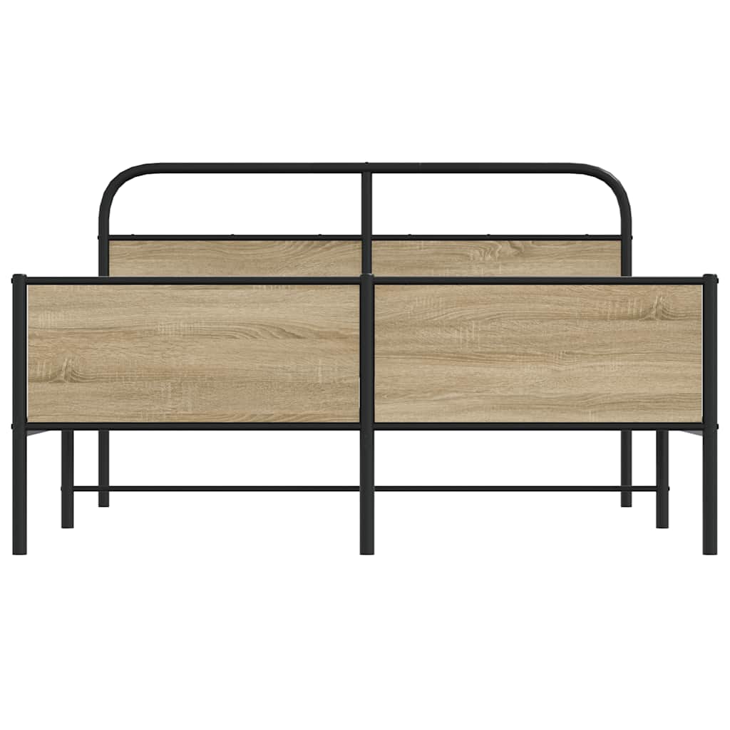 Giroletto senza Materaso in Metallo Rovere Fumo 180x200 cm | homemem39