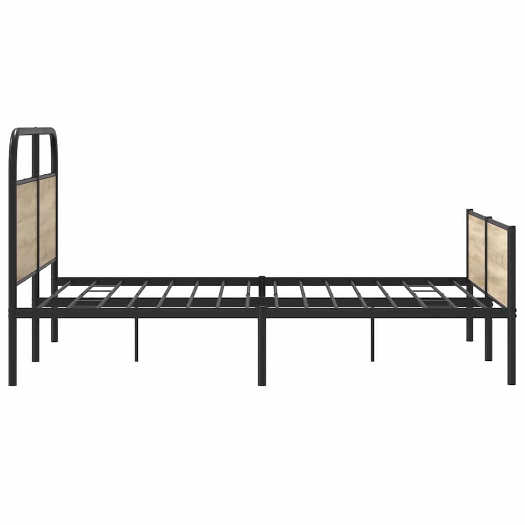 Giroletto senza Materaso in Metallo Rovere Fumo 180x200 cm | homemem39