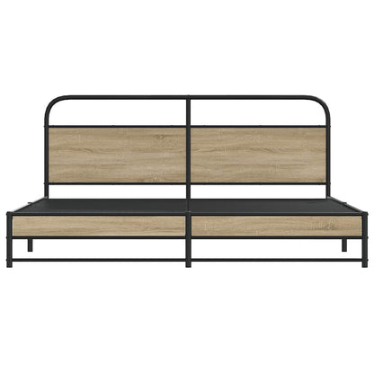 Giroletto senza Materaso in Metallo Rovere Fumo 200x200 cm | homemem39