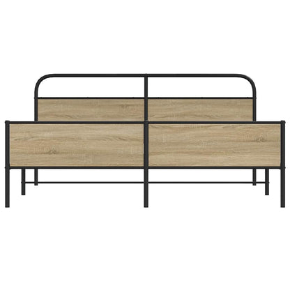Giroletto senza Materaso in Metallo Rovere Fumo 150x200 cm | homemem39