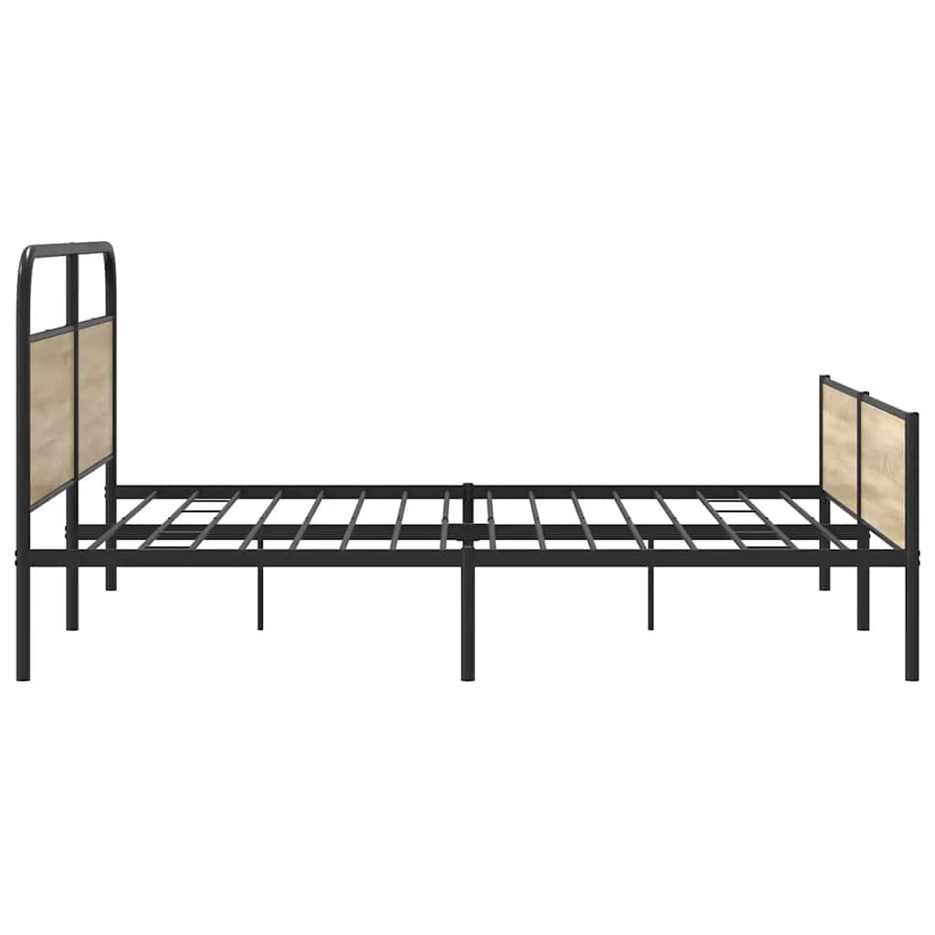 Giroletto senza Materaso in Metallo Rovere Fumo 150x200 cm | homemem39