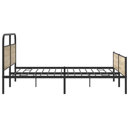 Giroletto senza Materaso in Metallo Rovere Fumo 150x200 cm | homemem39