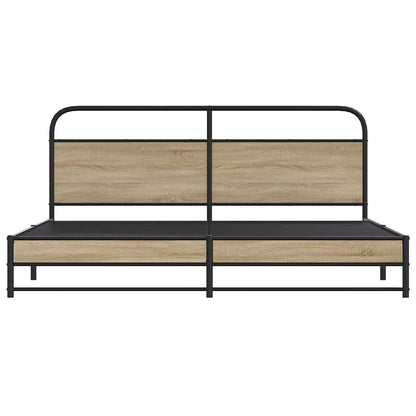 Giroletto senza Materaso in Metallo Rovere Fumo 180x200 cm | homemem39
