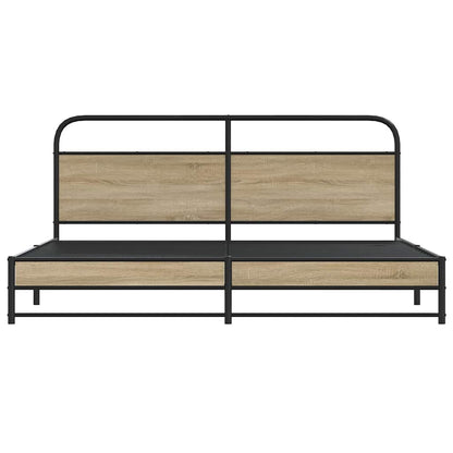 Giroletto senza Materaso in Metallo Rovere Fumo 200x200 cm | homemem39