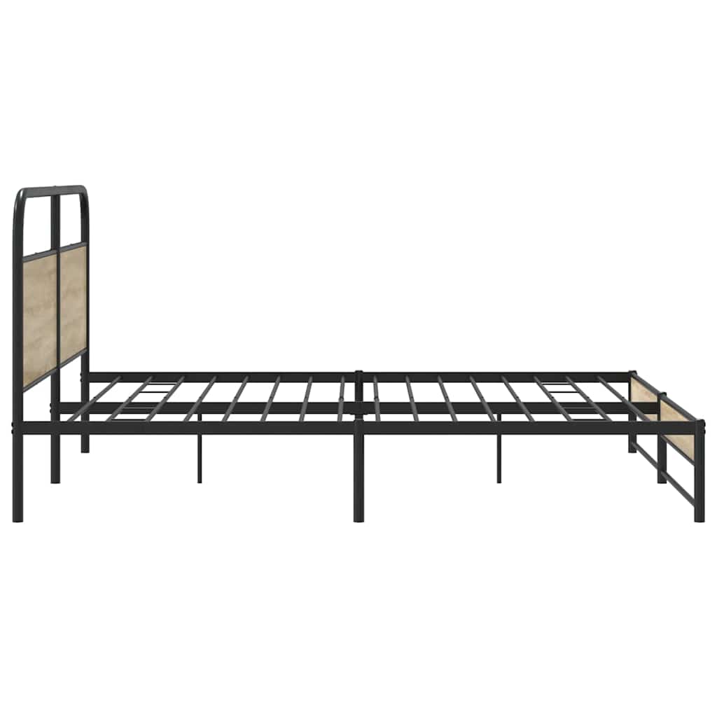Giroletto senza Materaso in Metallo Rovere Fumo 200x200 cm | homemem39