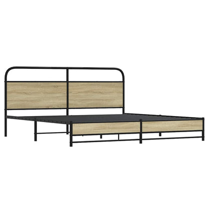 Giroletto senza Materaso in Metallo Rovere Sonoma 180x200 cm | homemem39