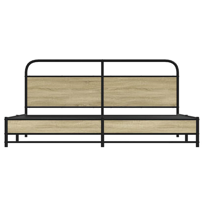 Giroletto senza Materaso in Metallo Rovere Sonoma 180x200 cm | homemem39