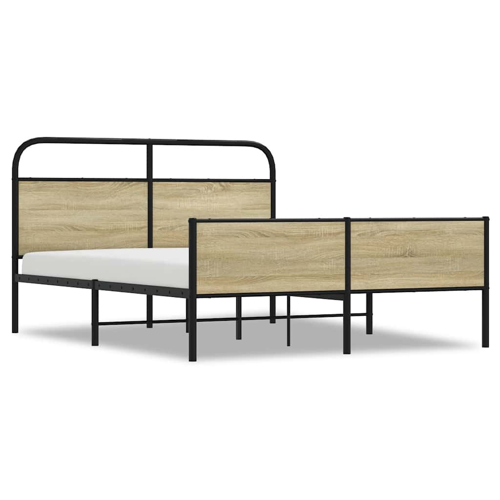 Giroletto senza Materaso in Metallo Rovere Sonoma 150x200 cm | homemem39