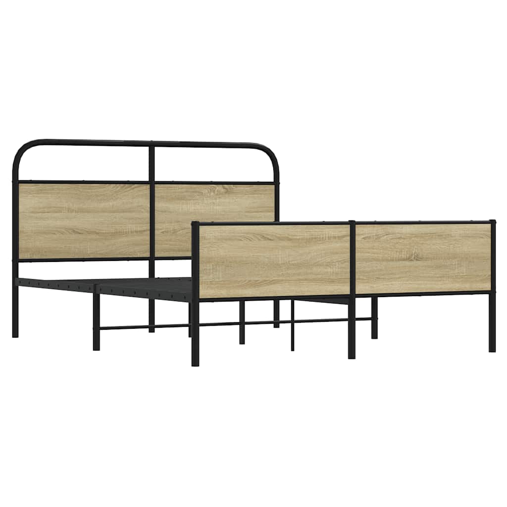 Giroletto senza Materaso in Metallo Rovere Sonoma 150x200 cm | homemem39