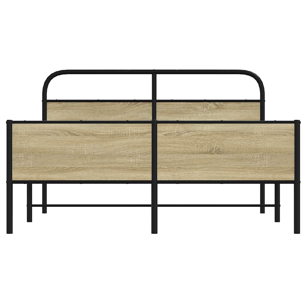 Giroletto senza Materaso in Metallo Rovere Sonoma 150x200 cm | homemem39