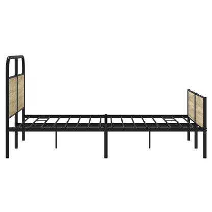 Giroletto senza Materaso in Metallo Rovere Sonoma 150x200 cm | homemem39
