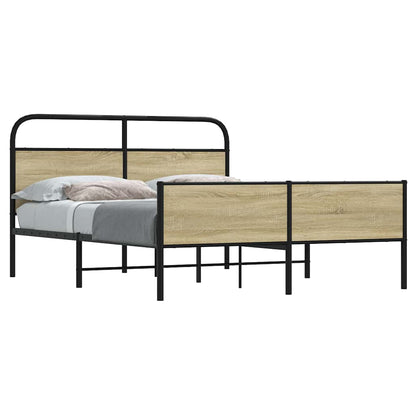 Giroletto senza Materaso in Metallo Rovere Sonoma 150x200 cm | homemem39