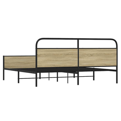 Giroletto senza Materaso in Metallo Rovere Sonoma 180x200 cm | homemem39