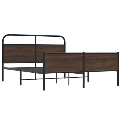 Giroletto senza Materaso in Metallo Rovere Marrone 160x200 cm | homemem39