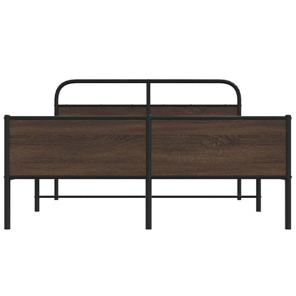 Giroletto senza Materaso in Metallo Rovere Marrone 160x200 cm | homemem39