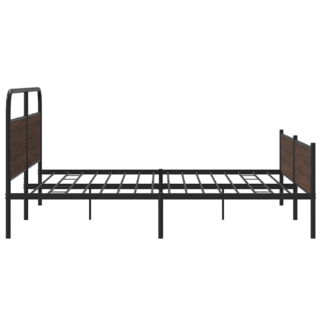Giroletto senza Materaso in Metallo Rovere Marrone 200x200 cm | homemem39