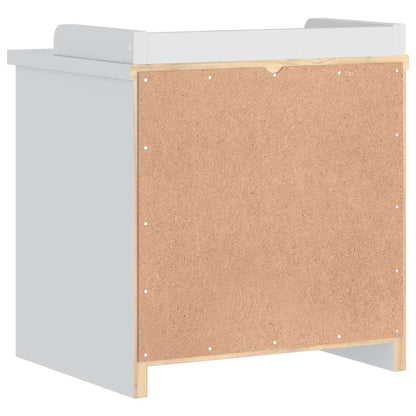 Panca da Corridoio SANDNES Bianca 45x40x50 cm in Legno di Pino | homemem39