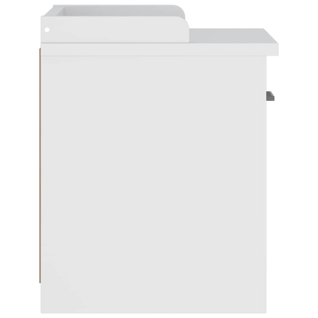 Panca da Corridoio SANDNES Bianca 45x40x50 cm in Legno di Pino | homemem39
