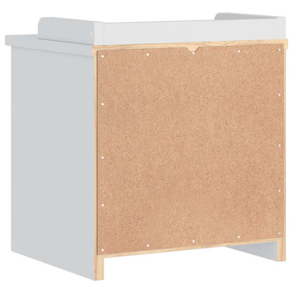Panca da Corridoio SANDNES Bianca 45x40x50 cm in Legno di Pino | homemem39