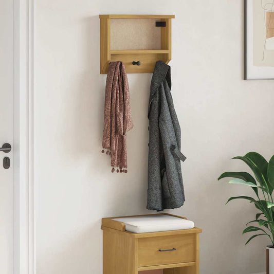 Appendiabiti da Parete SANDNES 45x12x35 cm in Legno di Pino - homemem39