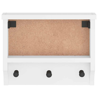Appendiabiti da Parete SANDNES Bianco 45x12x35 cm Legno di Pino - homemem39