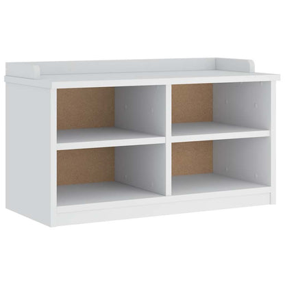 Panca da Corridoio SANDNES Bianca 87x40x50 cm in Legno di Pino | homemem39
