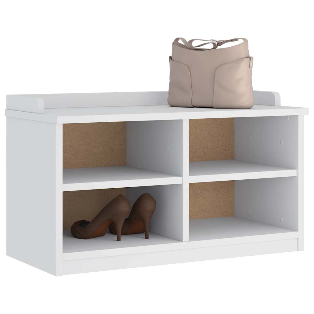 Panca da Corridoio SANDNES Bianca 87x40x50 cm in Legno di Pino | homemem39