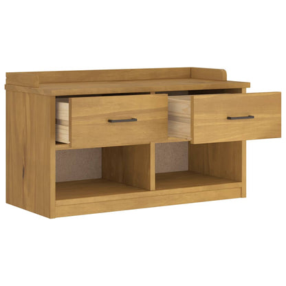 Panca da Corridoio SANDNES 87x40x50 cm Legno Massello di Pino | homemem39
