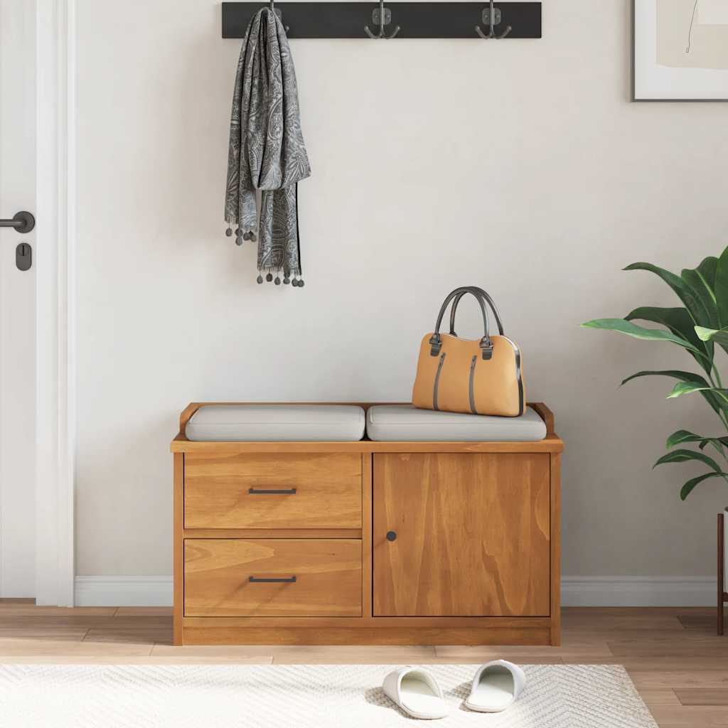 Panca da Corridoio SANDNES 87x40x50 cm Legno Massello di Pino | homemem39