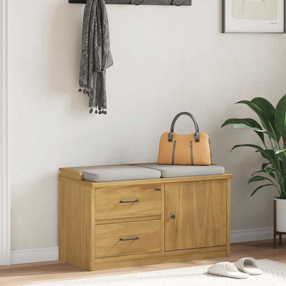 Panca da Corridoio SANDNES 87x40x50 cm Legno Massello di Pino | homemem39