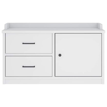 Panca da Corridoio SANDNES Bianca 87x40x50 cm in Legno di Pino | homemem39