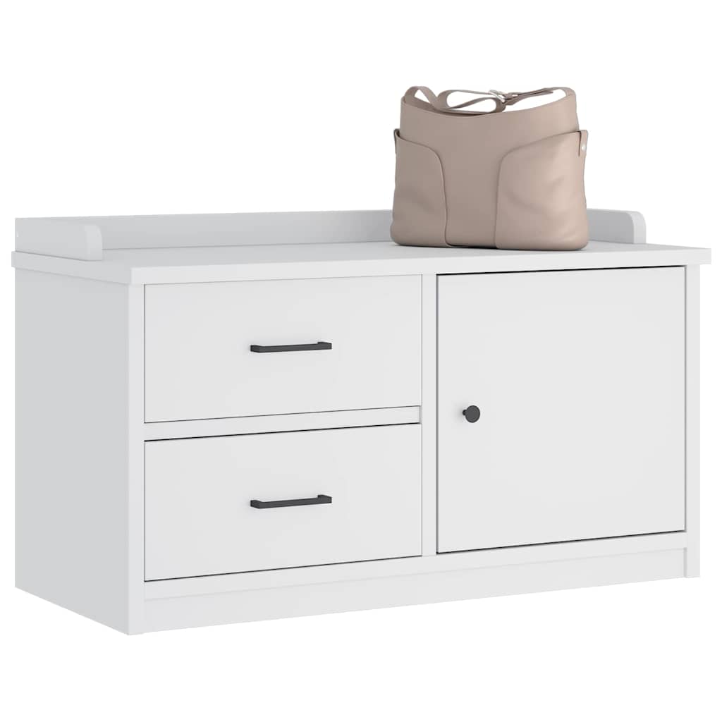 Panca da Corridoio SANDNES Bianca 87x40x50 cm in Legno di Pino | homemem39