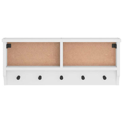 Appendiabiti da Parete SANDNES Bianco 87x12x35 cm Legno di Pino - homemem39