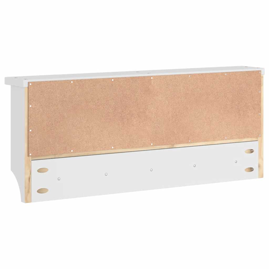 Appendiabiti da Parete SANDNES Bianco 87x12x35 cm Legno di Pino - homemem39