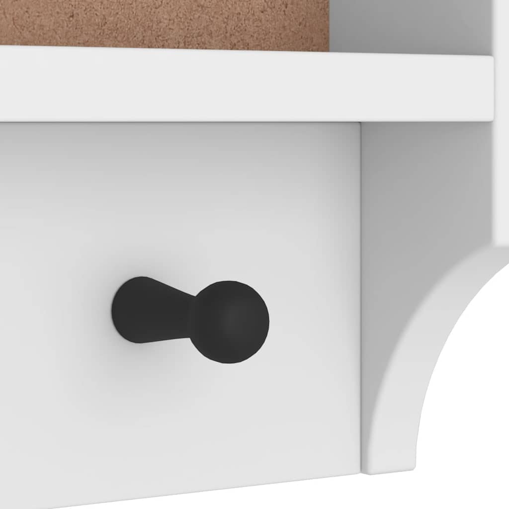 Appendiabiti da Parete SANDNES Bianco 87x12x35 cm Legno di Pino - homemem39