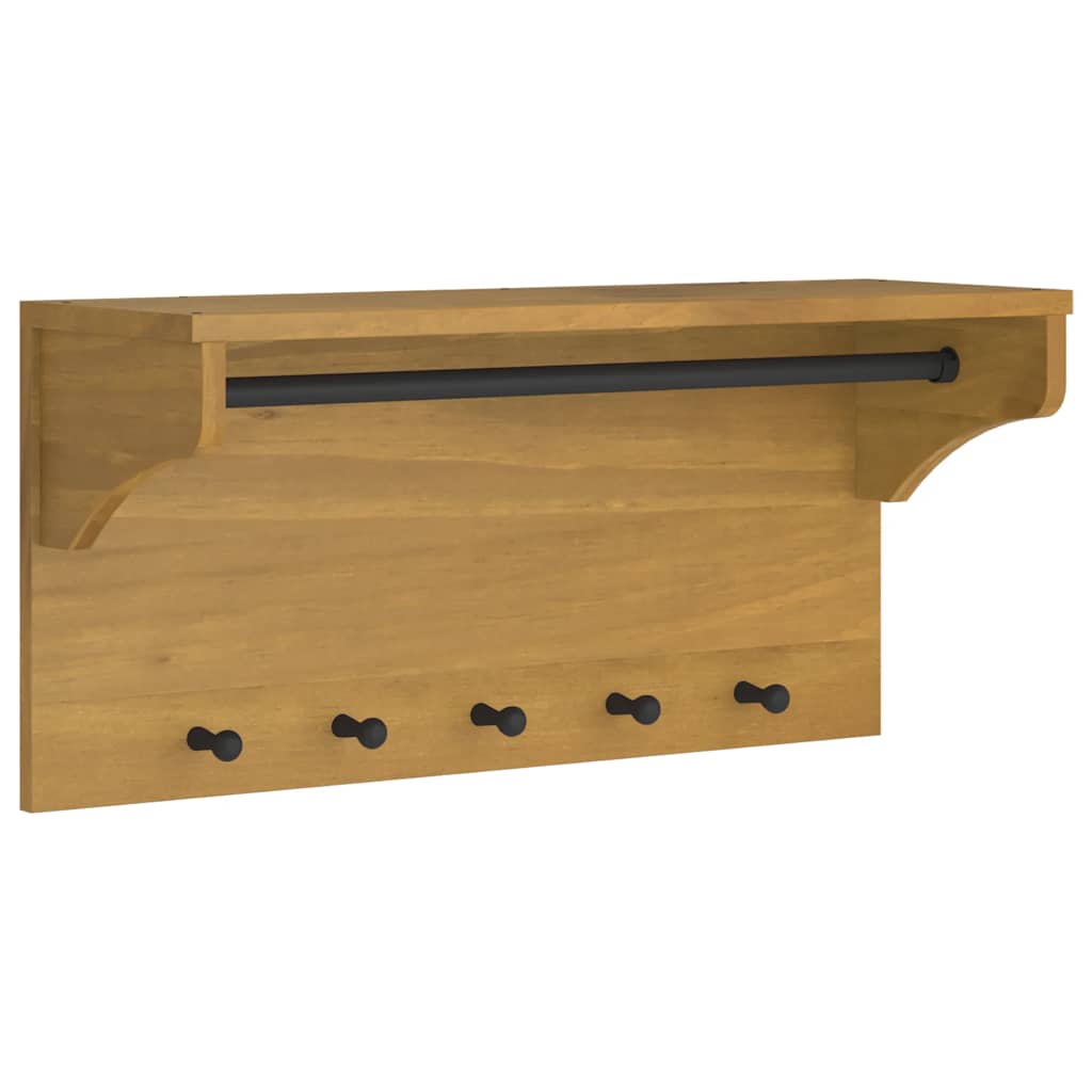 Appendiabiti da Parete SANDNES 87x30x42 cm in Legno di Pino - homemem39