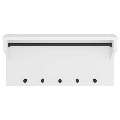 Appendiabiti da Parete SANDNES Bianco 87x30x42 cm Legno di Pino - homemem39