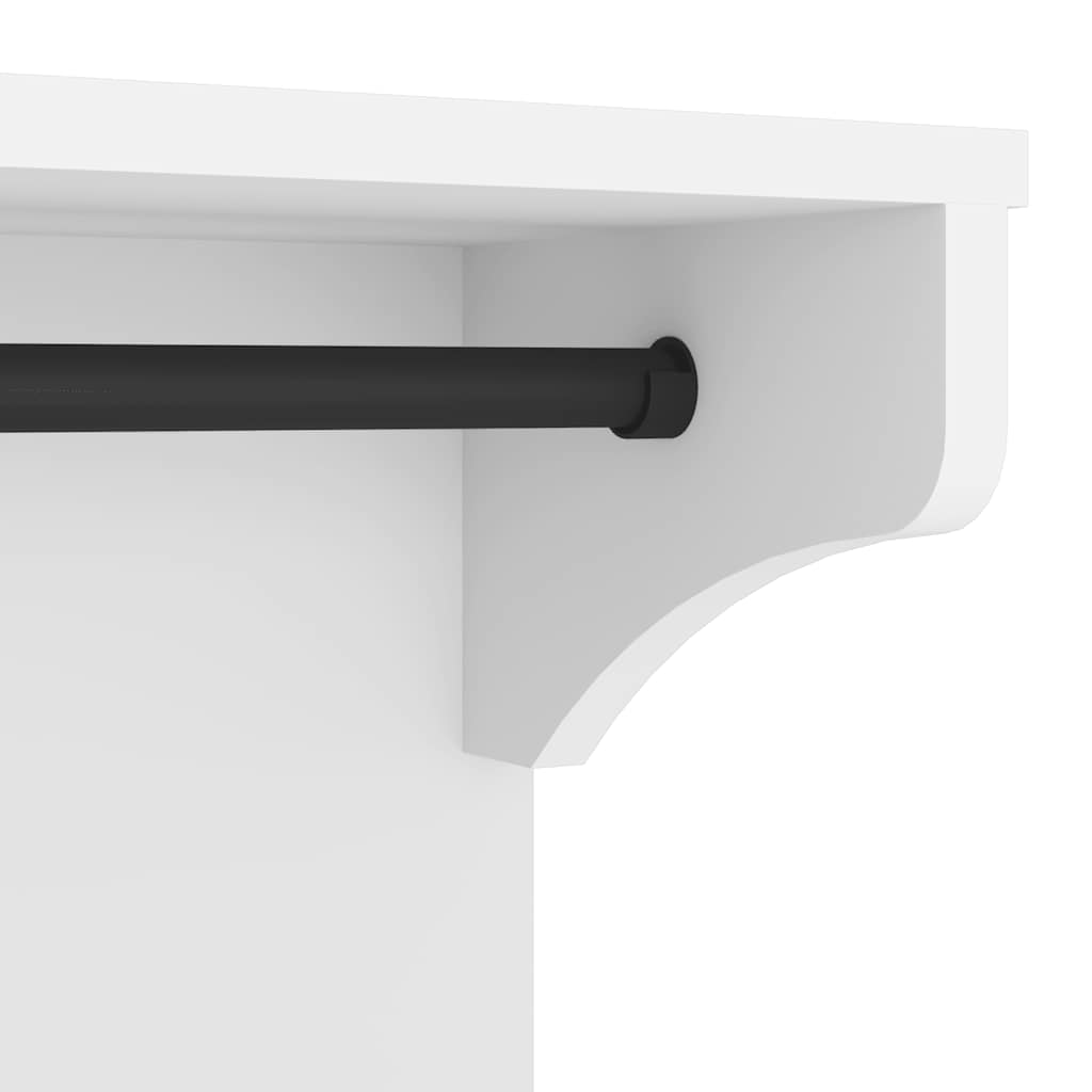 Appendiabiti da Parete SANDNES Bianco 87x30x42 cm Legno di Pino - homemem39