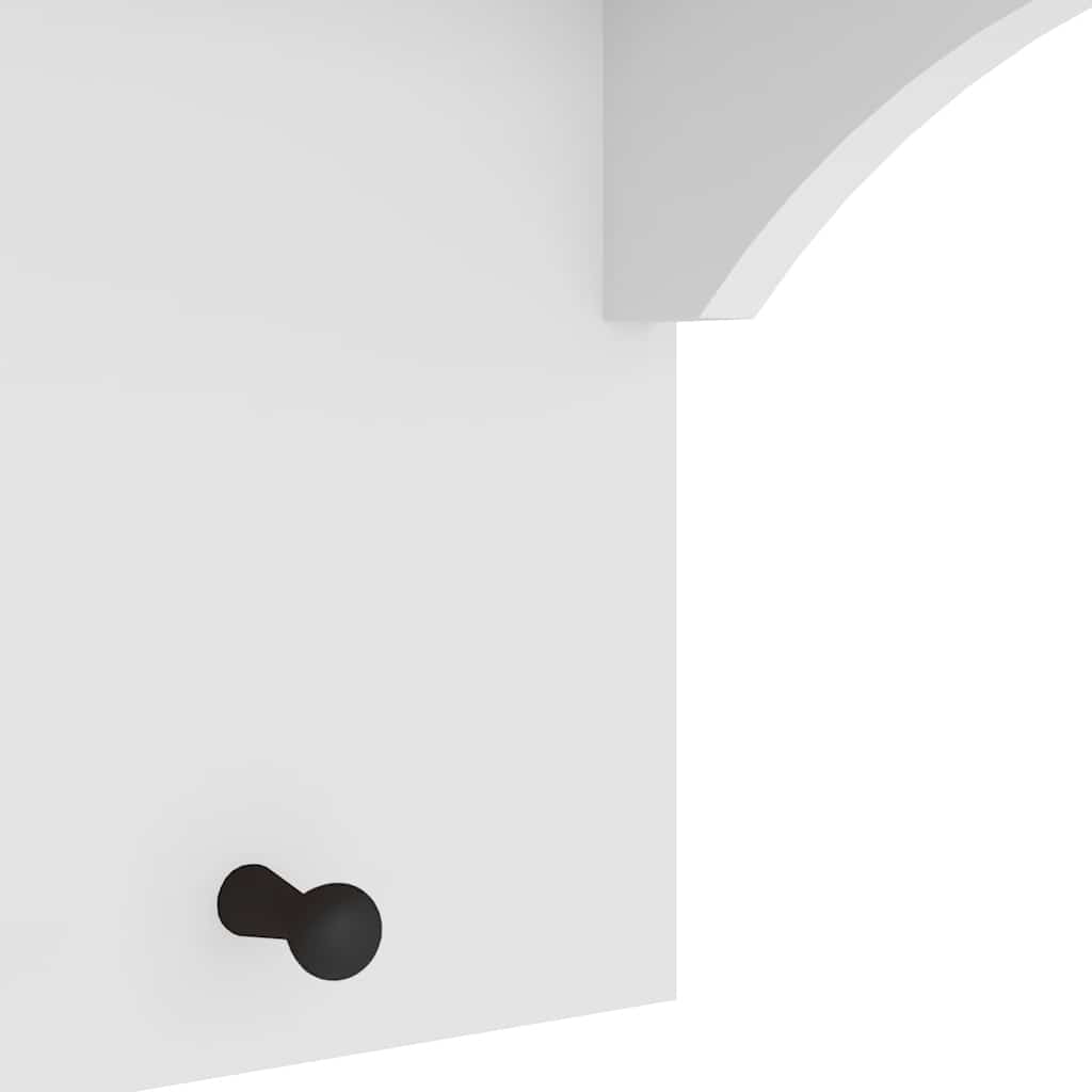 Appendiabiti da Parete SANDNES Bianco 87x30x42 cm Legno di Pino - homemem39